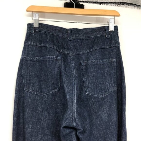 Marques Almeida Dark Wash loose leg raw hem 5 pocket jeans size 8 - Picture 5 of 13